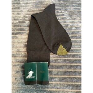 NEW GOLD TOE Mens Black Crew Dress Socks